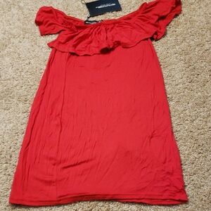PrettyLittleThing Vibrant Red Mini Dress Or Tank Top